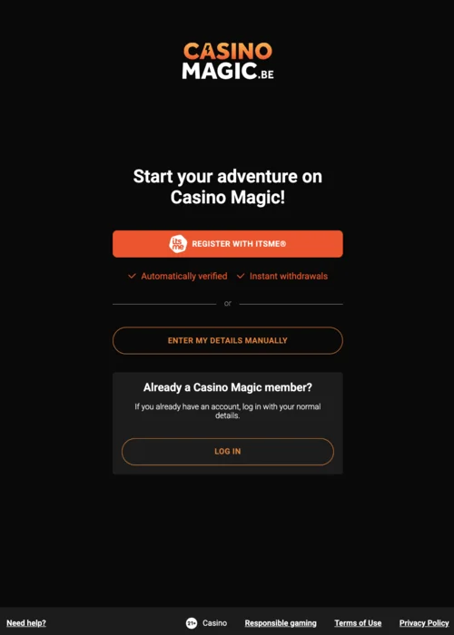 Inscription casino instantanée en 15 secondes avec vérification AI automatique MagicWins Casino